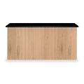 Jago-slatted-effect-blanket-box-black from Roseland Furniture
