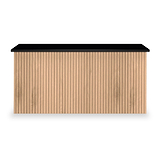 Jago-slatted-effect-blanket-box-black from Roseland Furniture