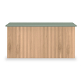 Jago-slatted-effect-blanket-box-green from Roseland Furniture