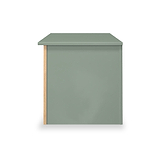 Jago-slatted-effect-blanket-box-green from Roseland Furniture