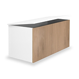 Jago-slatted-effect-blanket-box-white from Roseland Furniture