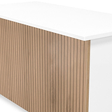 Jago-slatted-effect-blanket-box-white from Roseland Furniture