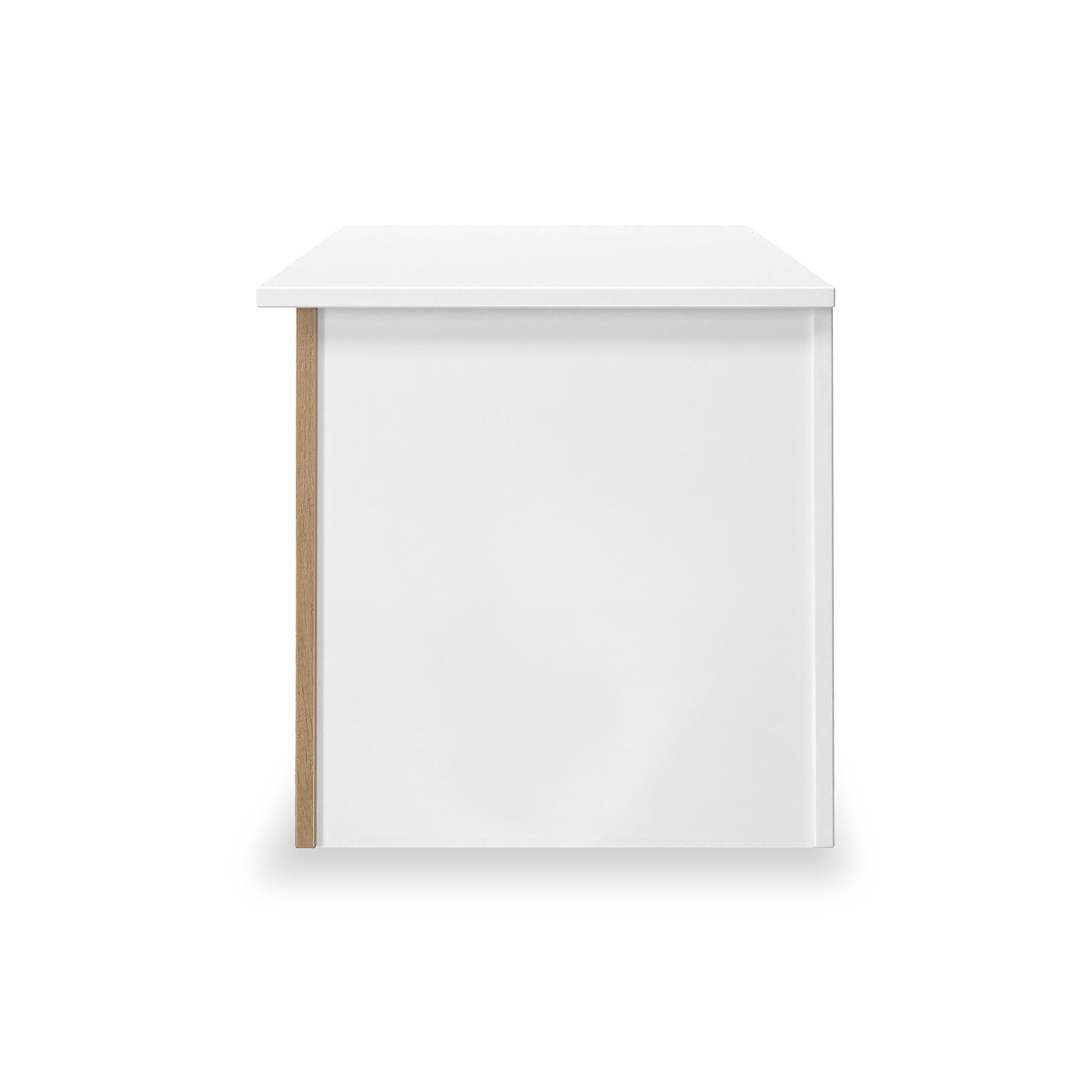 Jago-slatted-effect-blanket-box-white from Roseland Furniture