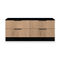 Jago-slatted-effect-4-drawer-bed-box-black from Roseland Furniture