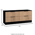 Jago-slatted-effect-4-drawer-bed-box-black from Roseland Furniture