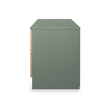 Jago-slatted-effect-4-drawer-bed-box-green from Roseland Furniture