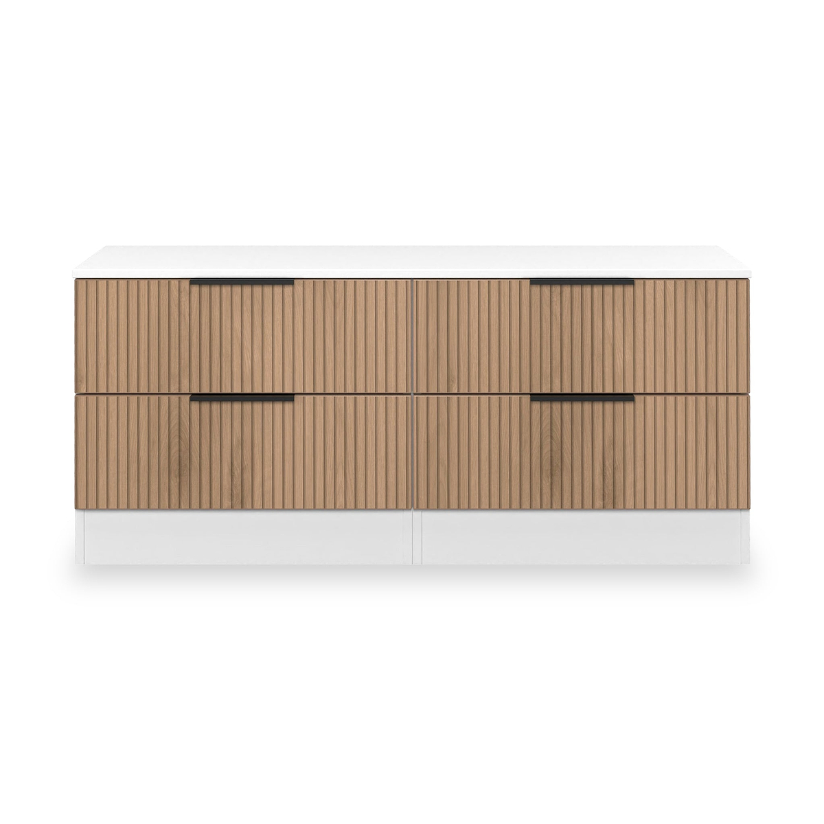 Jago-slatted-effect-4-drawer-bed-box-white from Roseland Furniture