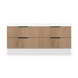 Jago-slatted-effect-4-drawer-bed-box-white from Roseland Furniture