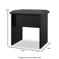 Jago-slatted-effect-stool-black from Roseland Furniture