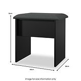 Jago-slatted-effect-stool-black from Roseland Furniture