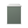 Jago-slatted-effect-stool-green from Roseland Furniture