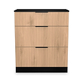 Jago-slatted-effect-3-drawer-deep-chest-black from Roseland Furniture