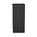 Jago-slatted-effect-3-drawer-deep-chest-black from Roseland Furniture