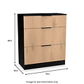 Jago-slatted-effect-3-drawer-deep-chest-black from Roseland Furniture