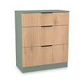 Jago-slatted-effect-3-drawer-deep-chest-green from Roseland Furniture