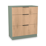 Jago-slatted-effect-3-drawer-deep-chest-green from Roseland Furniture