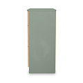 Jago-slatted-effect-3-drawer-deep-chest-green from Roseland Furniture