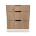 Jago-slatted-effect-3-drawer-deep-chest-white from Roseland Furniture