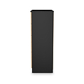 Jago-slatted-effect-4-drawer-deep-chest-black from Roseland Furniture