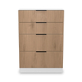 Jago-slatted-effect-4-drawer-deep-chest from Roseland Furniture