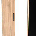 Jago-slatted-effect-2-door-mirrored-wardrobe-black from Roseland Furniture