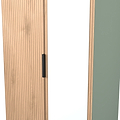 Jago-slatted-effect-2-door-mirrored-wardrobe-green from Roseland Furniture