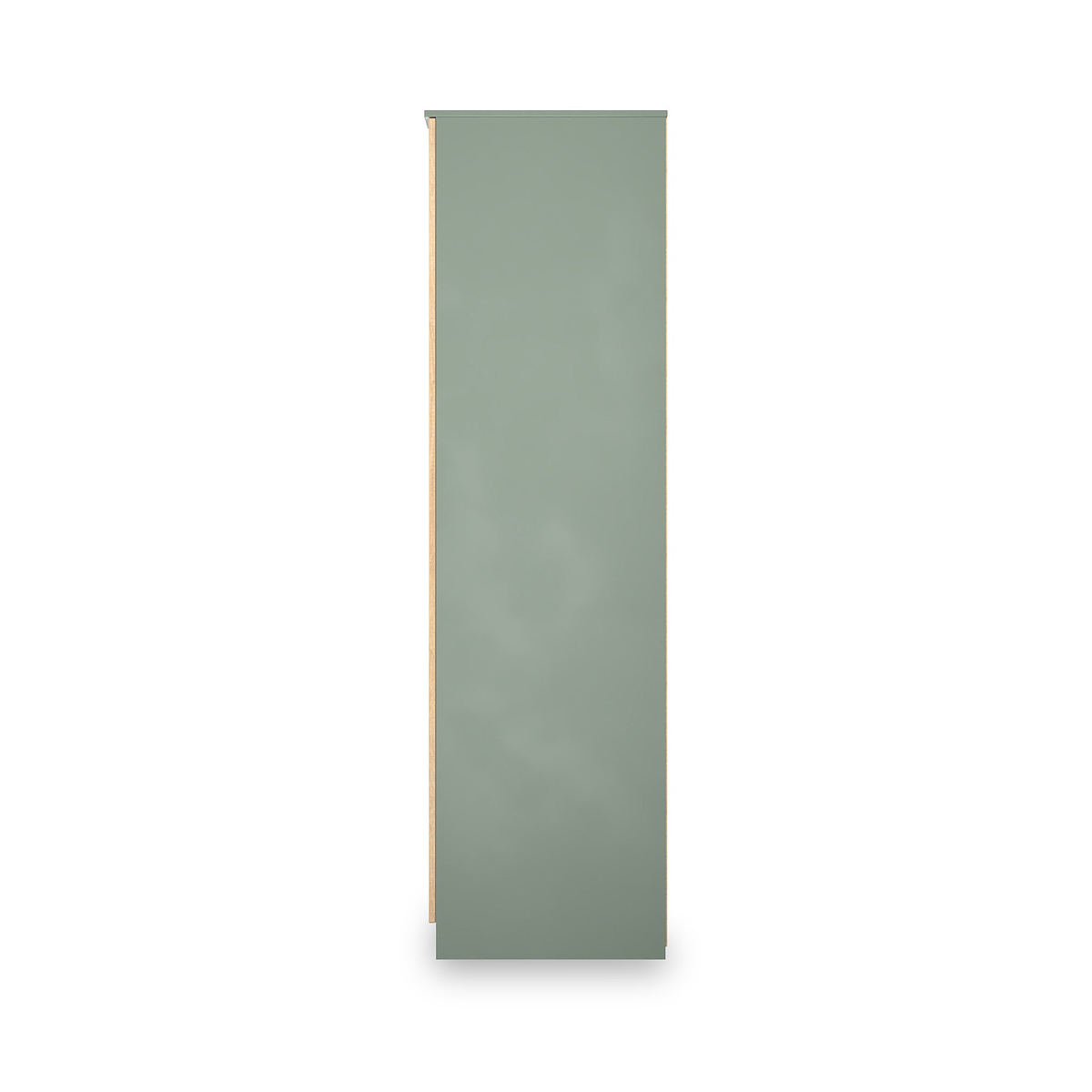 Jago-slatted-effect-2-door-mirrored-wardrobe-green from Roseland Furniture