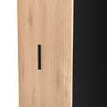 Jago-slatted-effect-2-door-midi-wardrobe-black from Roseland Furniture