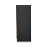 Jago-slatted-effect-2-door-midi-wardrobe-black from Roseland Furniture
