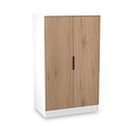 Jago-slatted-effect-2-door-midi-wardrobe-white from Roseland Furniture