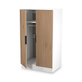 Jago-slatted-effect-2-door-midi-wardrobe-white from Roseland Furniture