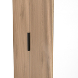 Jago-slatted-effect-2-door-midi-wardrobe-white from Roseland Furniture