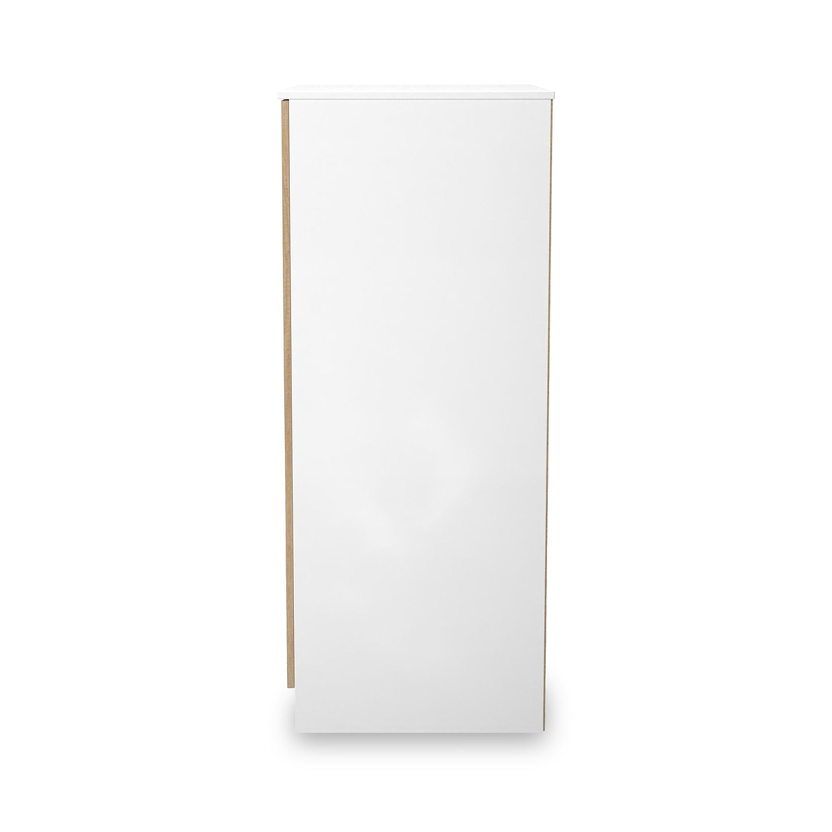 Jago-slatted-effect-2-door-midi-wardrobe-white from Roseland Furniture