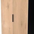 Jago-slatted-effect-2-door-wardrobe-black from Roseland Furniture