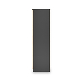 Jago-slatted-effect-2-door-wardrobe-black from Roseland Furniture