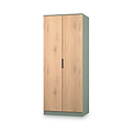 Jago-slatted-effect-2-door-wardrobe-green from Roseland Furniture