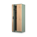 Jago-slatted-effect-2-door-wardrobe-green from Roseland Furniture