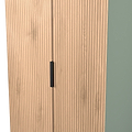 Jago-slatted-effect-2-door-wardrobe-green from Roseland Furniture