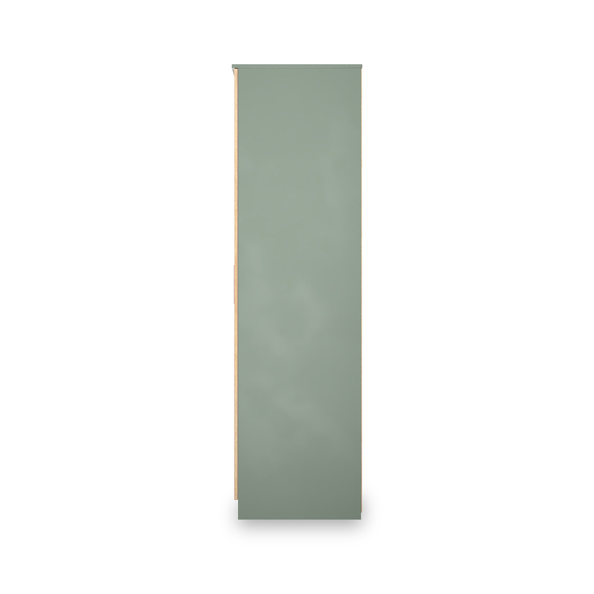 Jago-slatted-effect-2-door-wardrobe-green from Roseland Furniture