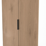 Jago-slatted-effect-2-door-wardrobe-white from Roseland Furniture
