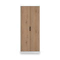 Jago-slatted-effect-2-door-wardrobe-white from Roseland Furniture