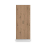 Jago-slatted-effect-2-door-wardrobe-white from Roseland Furniture