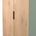 Jago-slatted-effect-2-door-2-drawer-wardrobe-green from Roseland Furniture