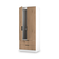 Jago-slatted-effect-2-door-2-drawer-wardrobe-white from Roseland Furniture