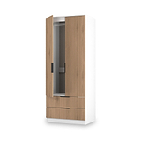 Jago-slatted-effect-2-door-2-drawer-wardrobe-white from Roseland Furniture