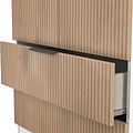 Jago-slatted-effect-2-door-2-drawer-wardrobe-white from Roseland Furniture