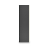 Jago-slatted-effect-2door-2dr-mirror-wardrobe-black from Roseland Furniture