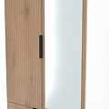 Jago-slatted-effect-2door-2dr-mirror-wardrobe-white from Roseland Furniture
