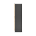 Jago-slatted-effect-tall-2-door-wardrobe-black from Roseland Furniture