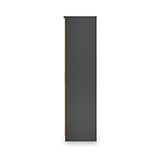 Jago-slatted-effect-tall-2-door-wardrobe-black from Roseland Furniture
